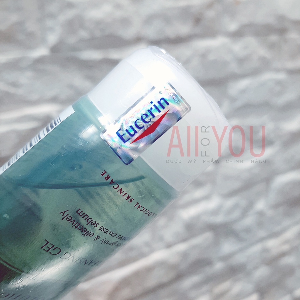 EUCERIN Pro Acne Solution Cleansing Gel 75mL & 200mL & 400mL - Gel Rửa Mặt Cho Da Dầu Mụn.