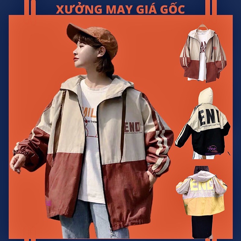 🎆𝐇𝐎𝐓𝐓𝐑𝐄𝐍𝐃🎆 043 Áo Khoác Kaki 2 Lớp In Chữ Phối Màu Bomber Jackets  (Kèm Video, Hình Chụp Thật)