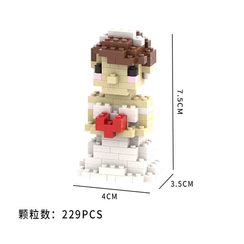 Bộ Đồ Chơi Xếp Hình Tòa Nhà Chú Rể Hoa Hồng mini