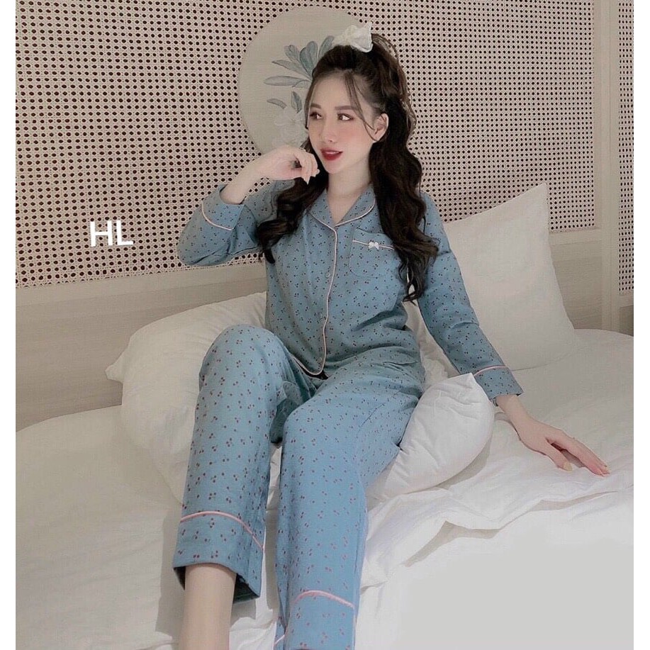 Bộ Mặc nhà Pizama Nhung Tăm