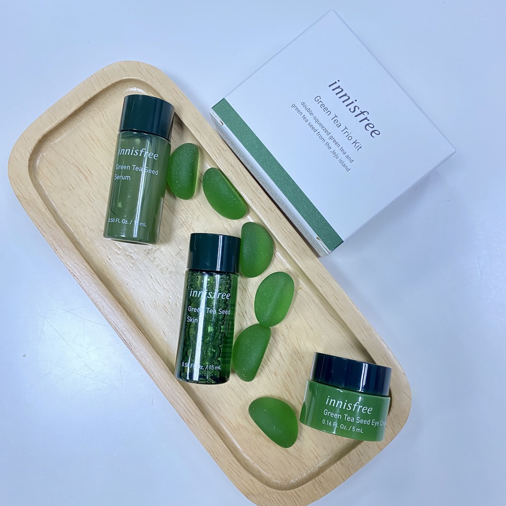 [Mini set] Bộ 3 sản phẩm chăm sóc da dưỡng ẩm innisfree Green Tea Trio