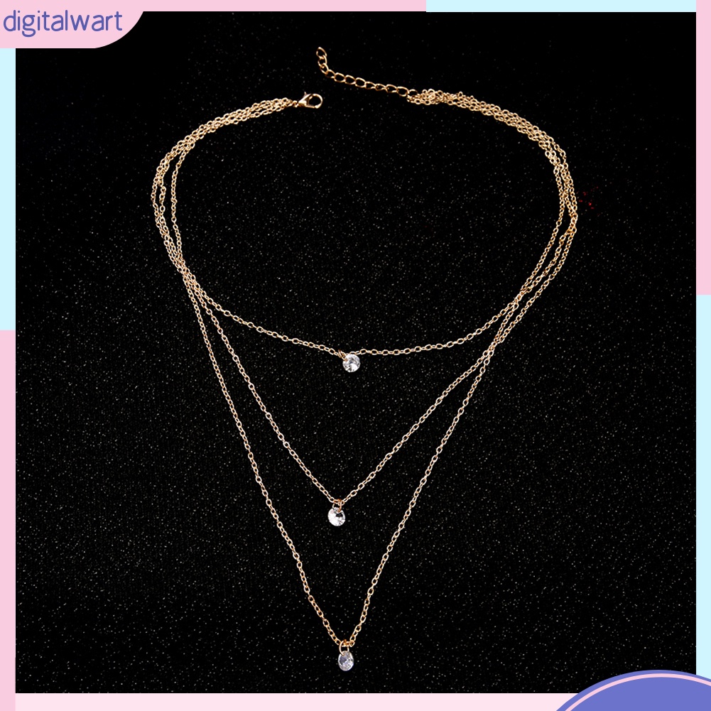 Vòng cổ nhiều lớp đính đá lấp lánh sành điệu