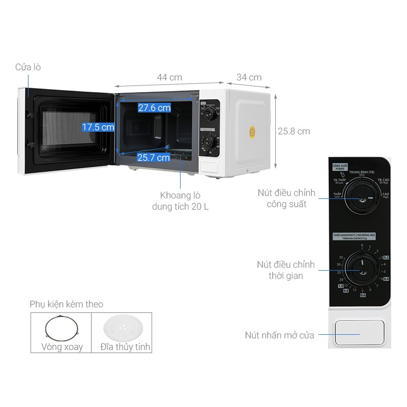 Lò vi sóng Toshiba ER-SM20(W1)VN - 20 lít