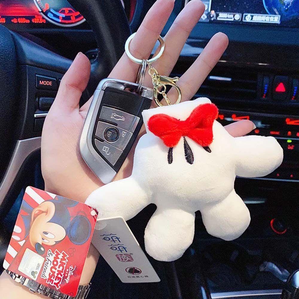 Móc Khóa Hình Bàn Tay Chuột Mickey Nhồi Bông Dễ Thương