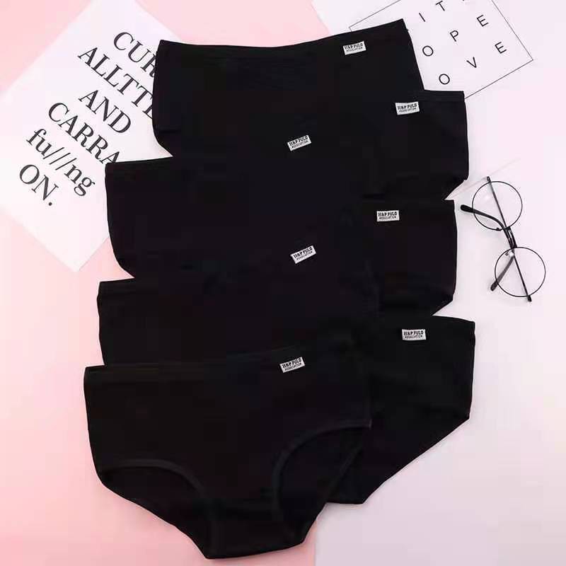 3/6 95 Đồ lót cotton Nữ Sinh viên Bông Phiên bản Hàn Quốc của màu rắn vừa và máu thoáng khí Phụ nữ trẻ gợi cảm Kích thướ