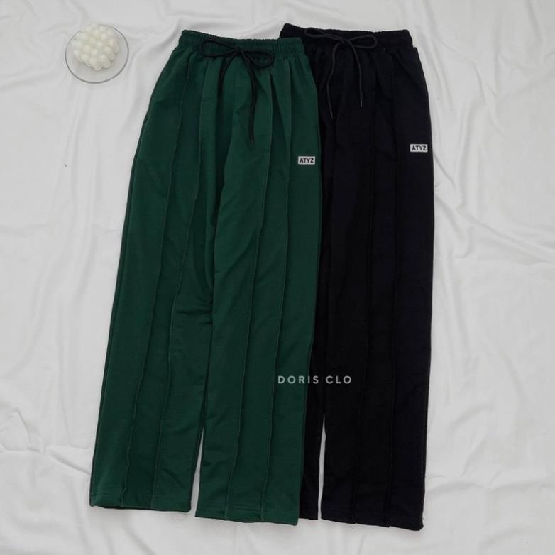 [NEW] Quần Dài Nỉ A.T.Y.Z 2 Màu Đen_Xanh Unisex  Nam Nữ Đều Mặc Được ( Hàng Sẵn, Ảnh Thật)