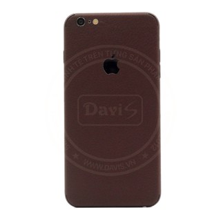 Miếng dán da dán full viền cho iphone 6/6s Plus, làm từ da thật cao cấp - Davis