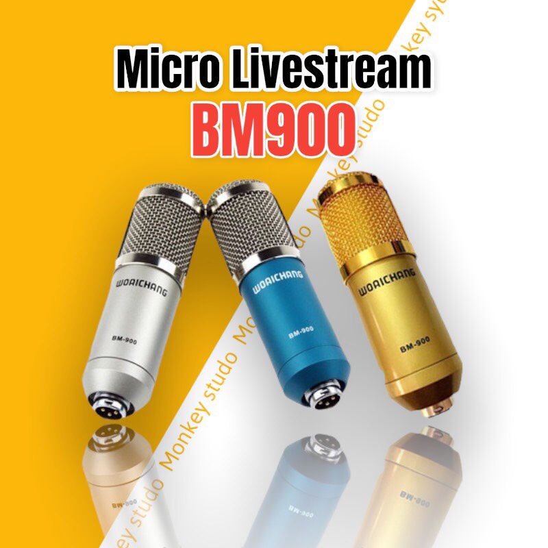 Micro Livestream Livestream BM900 ⚡HÀNG CHÍNH HÃNG⚡ Thu Âm Livestream Hát Karaoke Chuyên nghiệp, Monkey Studio