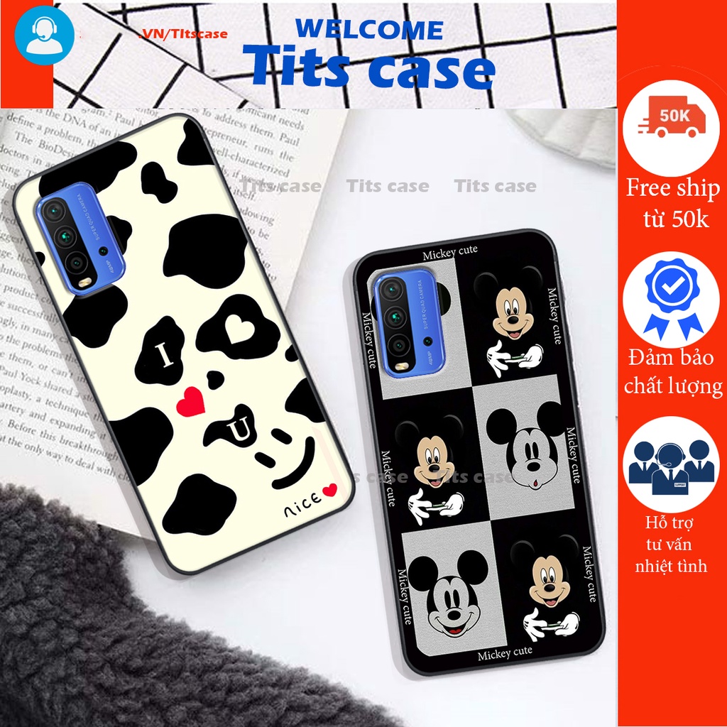 Ốp lưng Xiaomi REDMI 9T in hình bò sữa, gấu be@r, cute cực  ĐỈNH -  cực CHẤT-  cực COOL