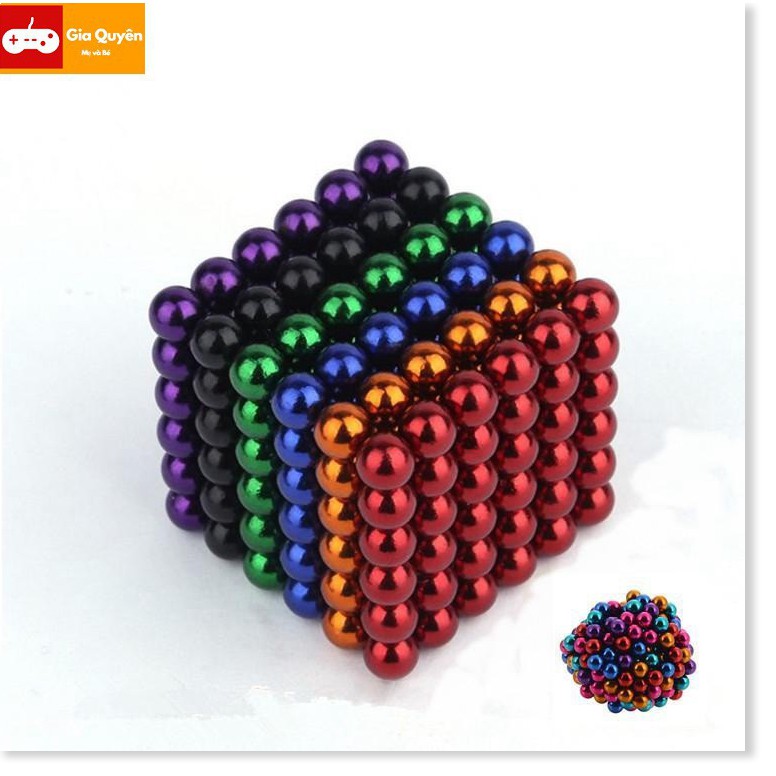 Bi nam châm tròn - Bucky ball 5mm (216 viên, 8 màu)