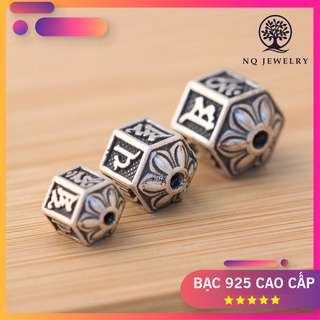 Charm bạc xỏ ngang