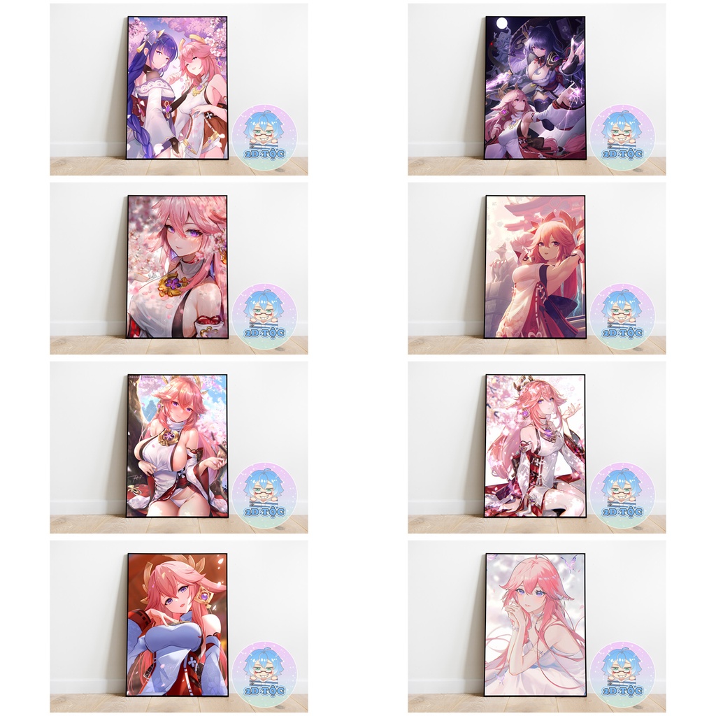 POSTER A3 YAE MIKO (2) GAME GENSHIN IMPACT - 2D TỘC SHOP