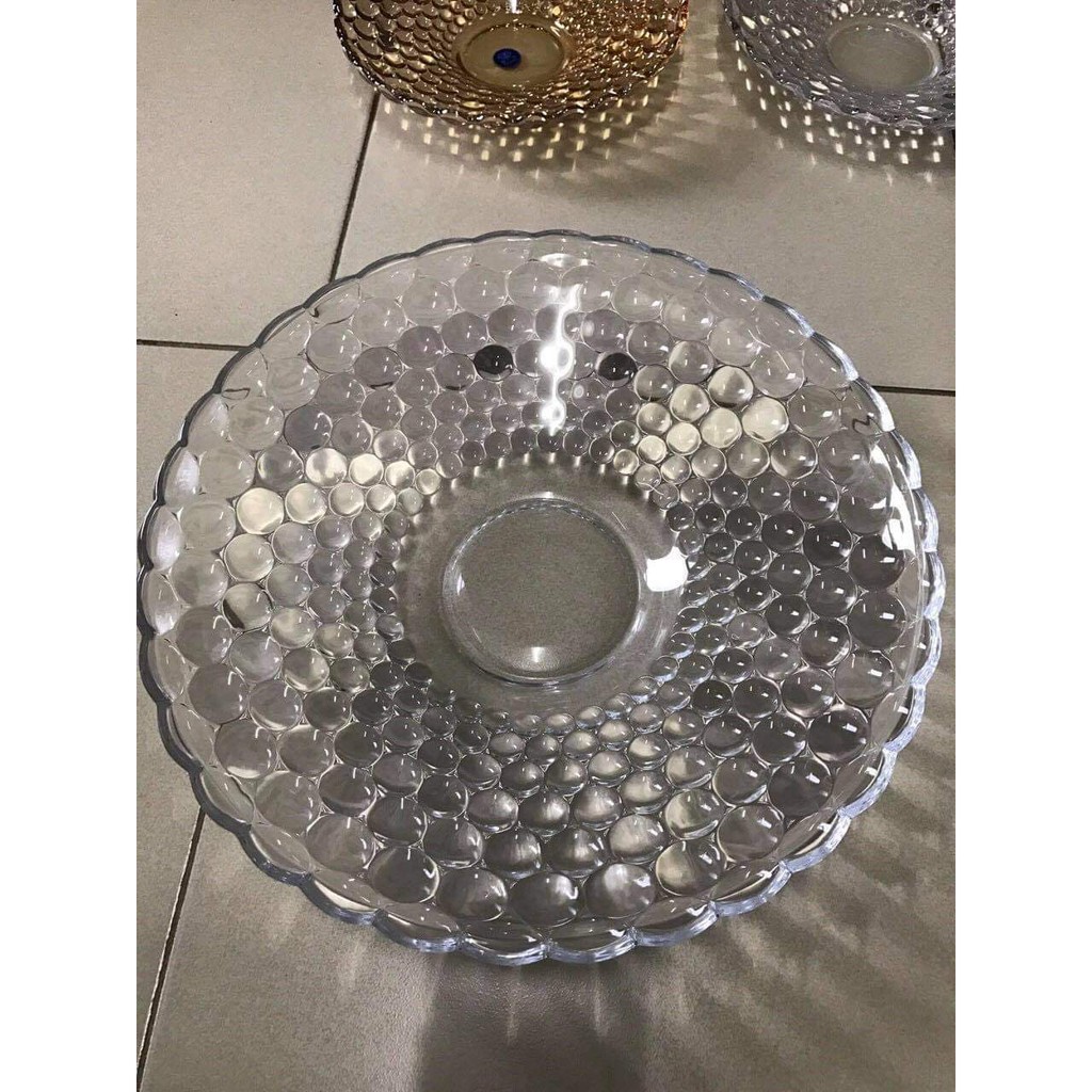 Bát Đĩa Bi Màu Trắng Thủy Tinh