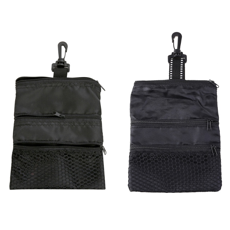 Túi Lưới Nylon Đựng Gậy Đánh Golf Có Khóa Kéo Kèm Móc Kẹp Tiện Dụng