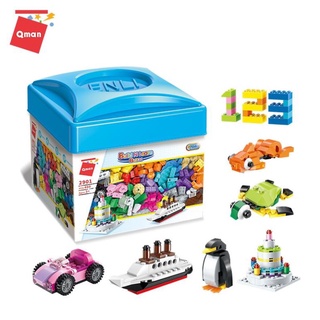 Bộ đồ chơi xếp hình lego hộp vuông 460 chi tiết qman 2901 – lắp ghép mô hình sáng tạo cơ bản cho bé