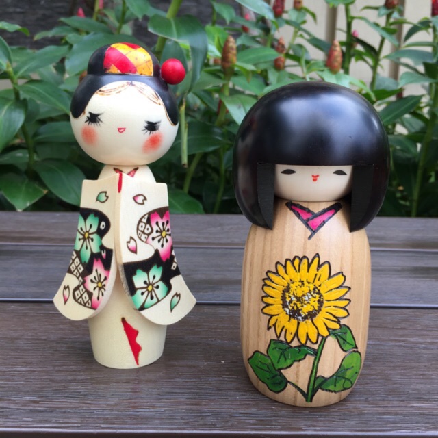 Búp bê Sakurakimachi, búp bê Kokeshi Nhật Bản, búp bê gỗ handmade cam kết hàng chính hãng Nhật Bản