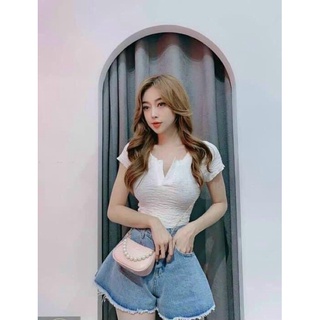 Áo Thun Nữ Chất Đũi Xốp Cực Mát Cổ Tim