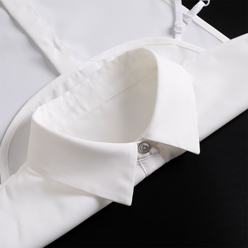 Cổ áo sơ mi rời màu trơn đơn giản cho nữ
 | BigBuy360 - bigbuy360.vn