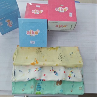 Khăn Sữa Sợi Tre Cao Cấp Aiko 30x30