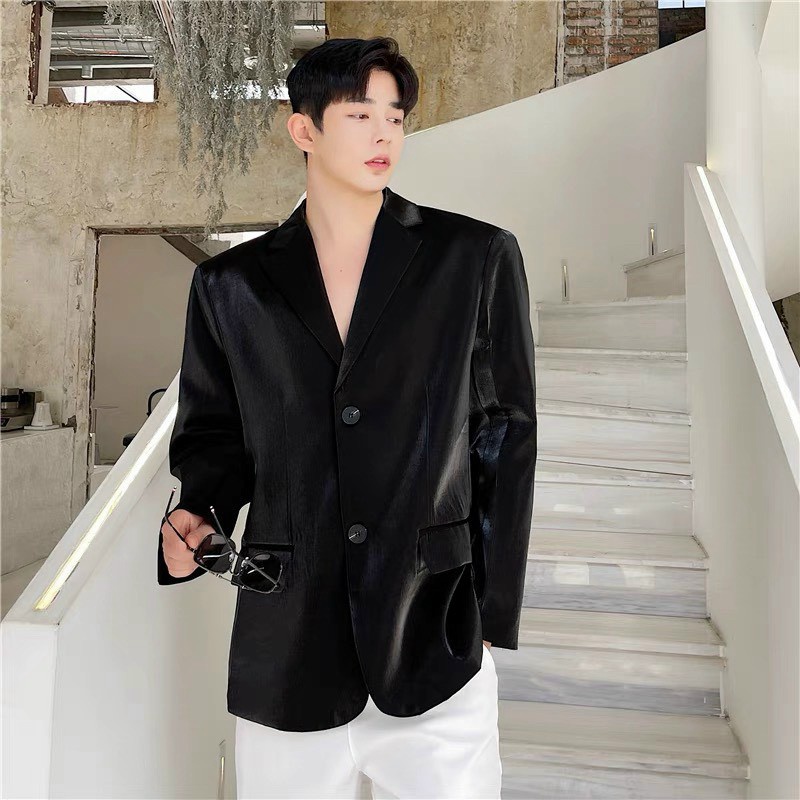 Áo Khoác Nam Blazer 2 Lớp Thanh Lịch Cổ Vest Chất Form Bóng Mịn Mặc Thoáng Mát [NEW UNISEX]