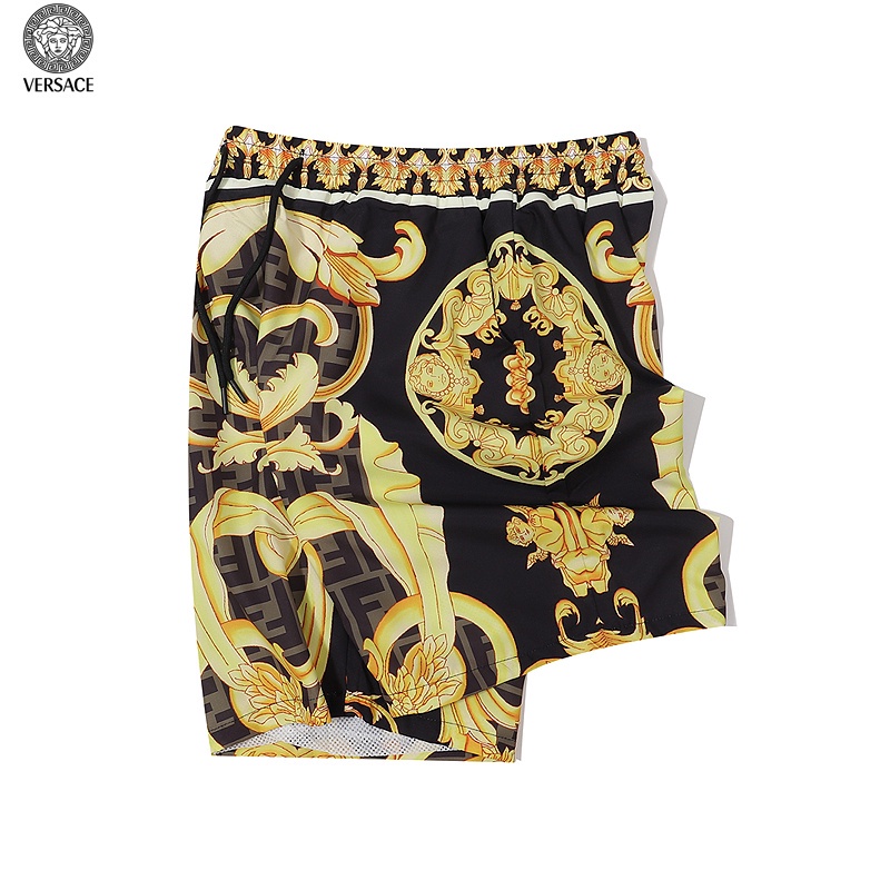 Versace * Quần Short In Hoa Vàng Phong Cách Baroque Sang Trọng Giản Dị Thoải Mái