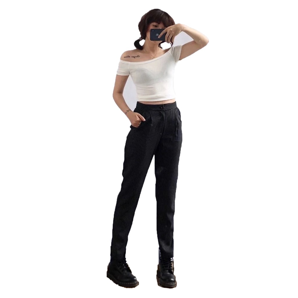 Usthebasic - Quần tây Stripe Pants