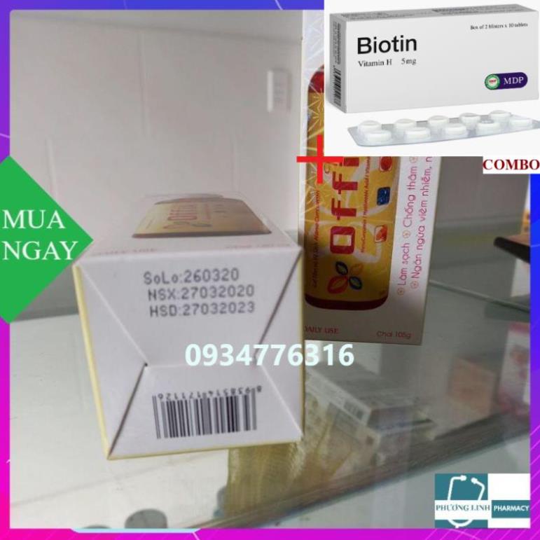 Combo Biotin 5mg+ gel vệ sinh phu khoa nanocurcumin - OFFIX