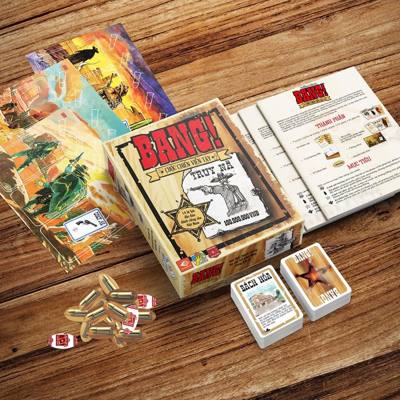 [Mã LIFEMALL2505 giảm 10% đơn 250K] BANG! Cuộc Chiến Viễn Tây - Việt Hóa Chính hãng - Board Game VN