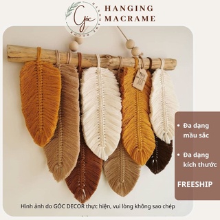 Mành lá treo Rèm treo trang trí tường Macrame decor phòng phong cách boho Vintage