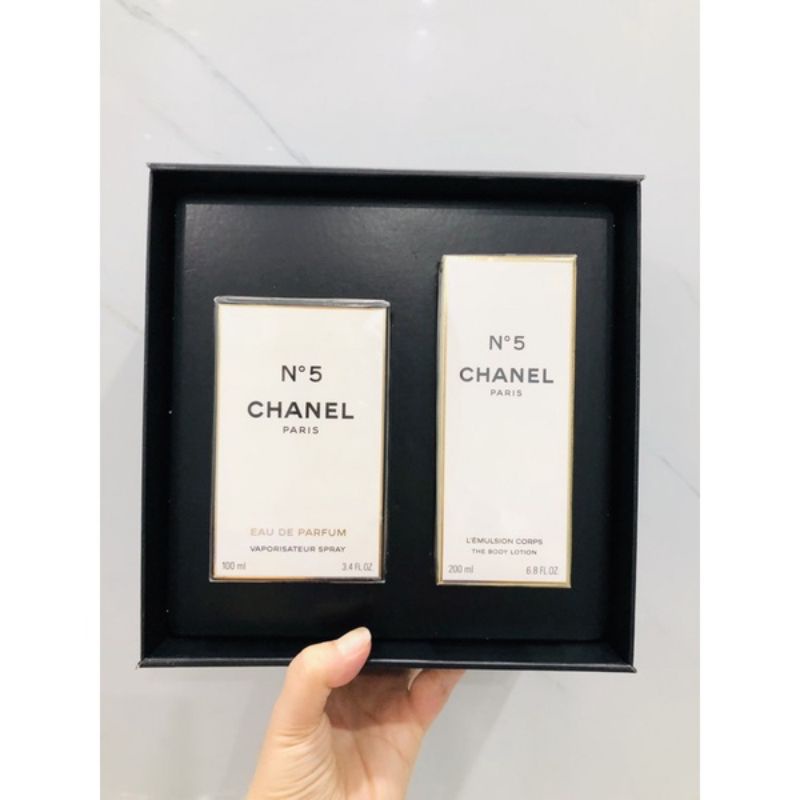 Bộ nước hoa Chanel No5 EDP&amp; Dưỡng thể200ml Pháp (100% Chuẩn hàng)