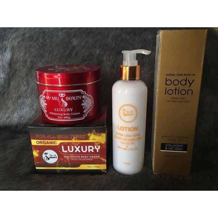 KEM DƯỠNG TRẮNG DA LUXURY DÀNH CHO BODY MY MIU BEAUTY (TẶNG 1 LOTION DƯỠNG CĂNG MỊN DA)