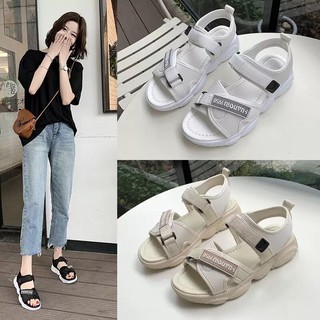 Sandal nữ 💖FREESHIP💖 [SANDAL NU] Dép sandal nữ quai ngang đế Gấu_đi học đẹp 2020 hàn quốc đế bệt quai chéo đế bằng