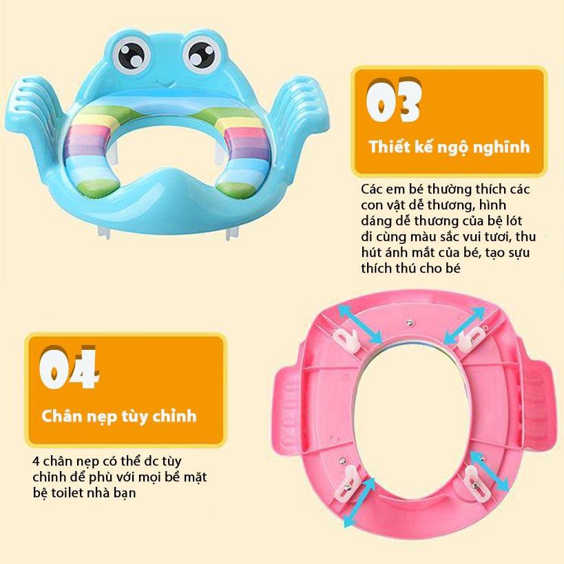 Bệ Lót Thu Nhỏ Bồn Cầu Có Tay Vịn Cho Bé #6