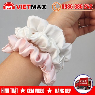 💎 [SỈ LẺ] Dây Buộc Tóc - Cột Tóc Scunchies Vải Phi Bóng Thanh Lịch Thời Trang
