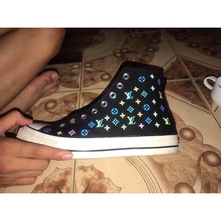 Decal họa tiết LV phản quang mini dán giày - áo - túi,....