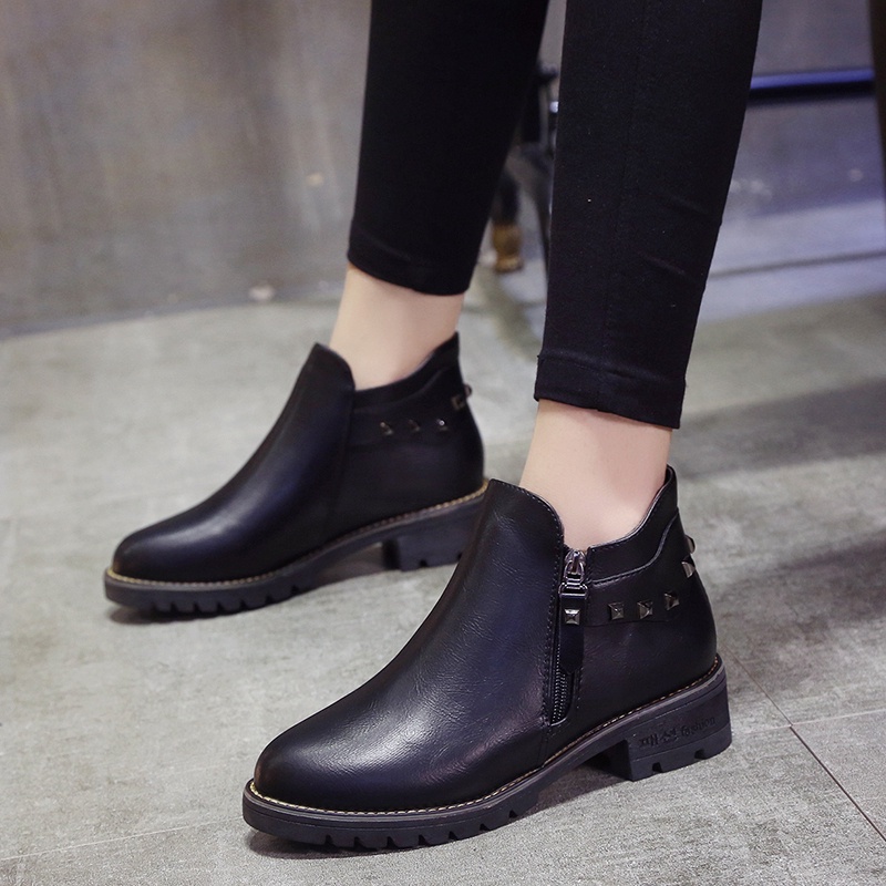 Bốt nữ bằng da lộn phong cách cổ điển thời trang cơ bản | BigBuy360 - bigbuy360.vn