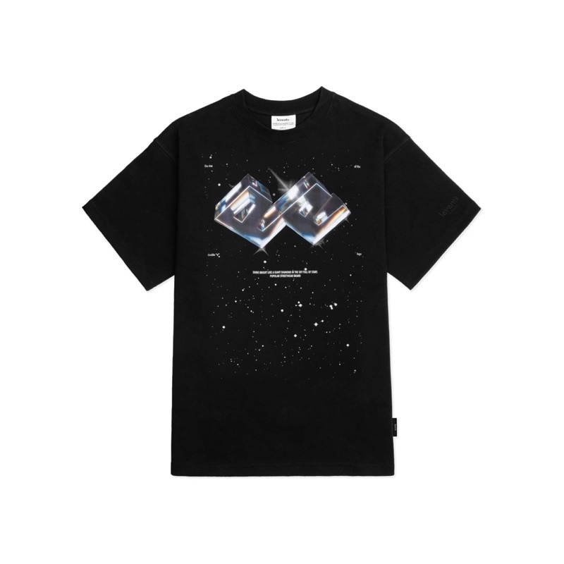 LEVENTS® DIAMOND "2E" LOGO TEE/ BLACK