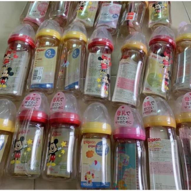 Bình sữa Pigeon cổ rộng Nội địa Nhật Bản 150ml, 240ml