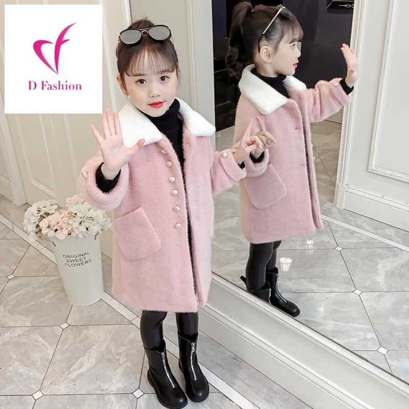 KT2065 - Áo khoác dạ bé gái mặc mùa đông cao cấp hàng nhập - giá 720k