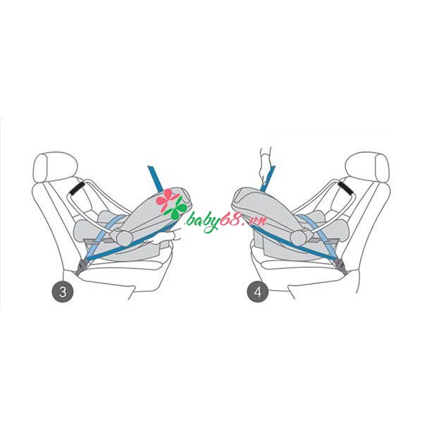 Nôi xách tay kiêm ghế ngồi ô tô Gluck Baby ZY07