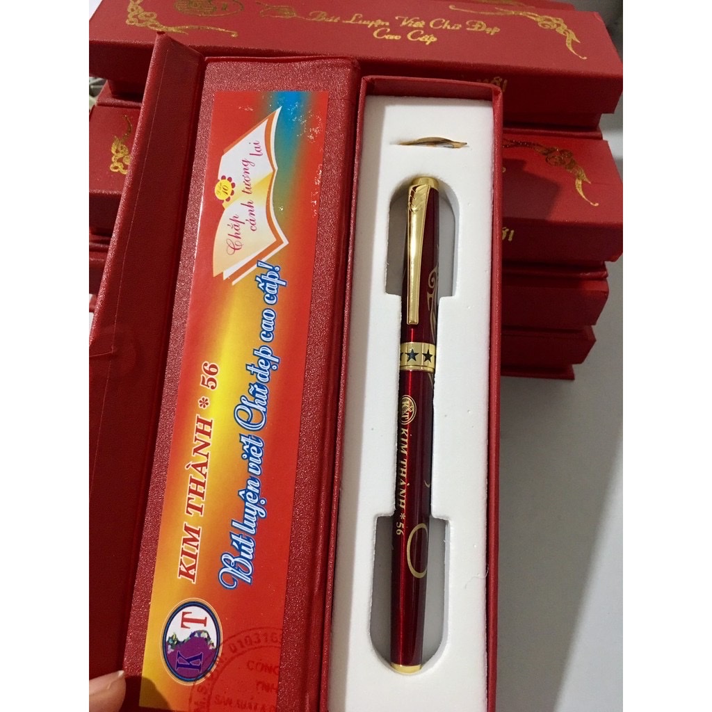Bút máy luyện viết chữ đẹp Kim Thành 56, Bút máy luyện chữ đẹp học sinh nét thanh đậm ngòi mài cao cấp - Đức Huy Store
