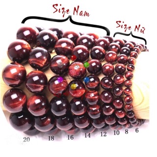 VÒNG TAY ĐÁ MẮT HỔ NÂU ĐỎ