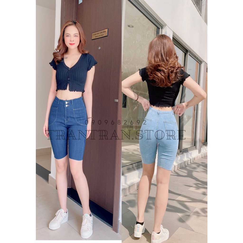 Quần Jeans Lửng Ngố Nữ Siêu Xinh 💝Jeans Co Giãn, Lưng cao, ôm form (KÈM ẢNH THẬT) [Tưng Bừng Khai Trương]