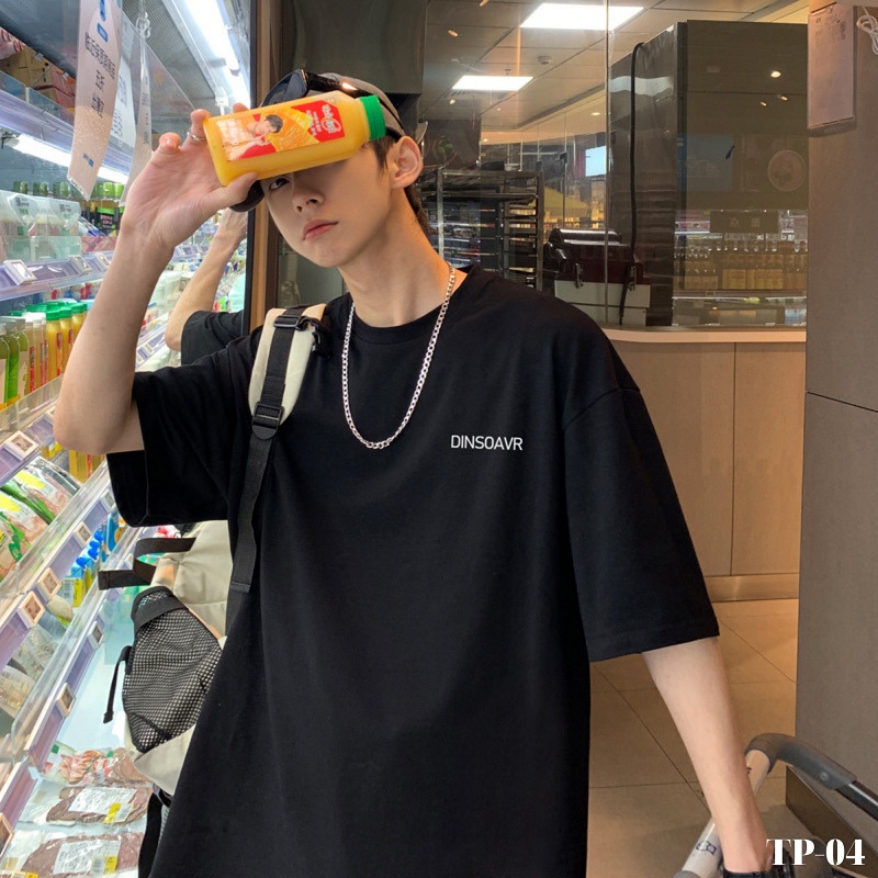 Áo thun nam nữ tay lỡ unisex oversize áo phông form rộng basic tee chữ dinsoavr