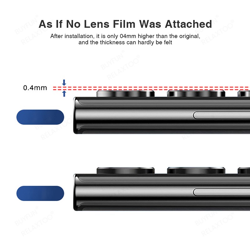 Phụ kiện bảo vệ camera TBTIC 9H bằng hợp kim nhôm cho Samsung Galaxy S22 Ultra