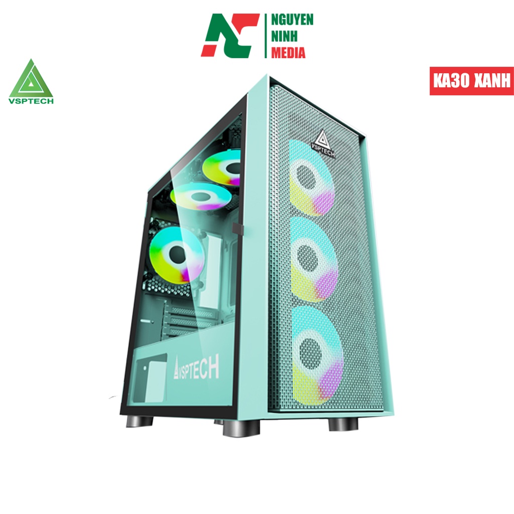 Vỏ Case Gaming VSP KA30 Green (Màu Xanh) - Hàng Chính Hãng