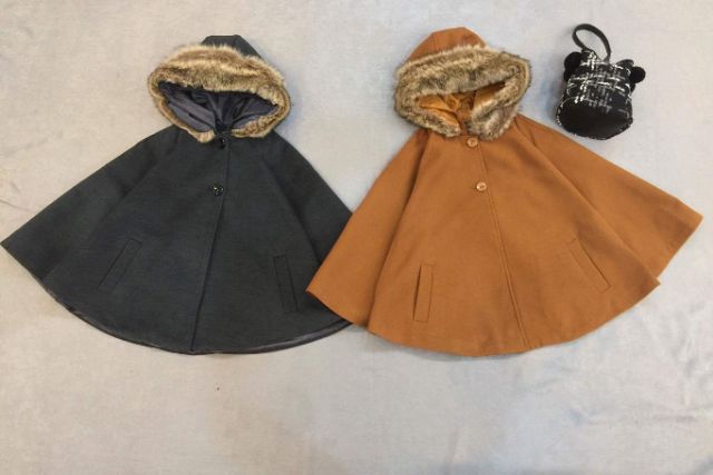 ÁO DẠ CAPE MŨ LÔNG - Mã A18 | BigBuy360 - bigbuy360.vn