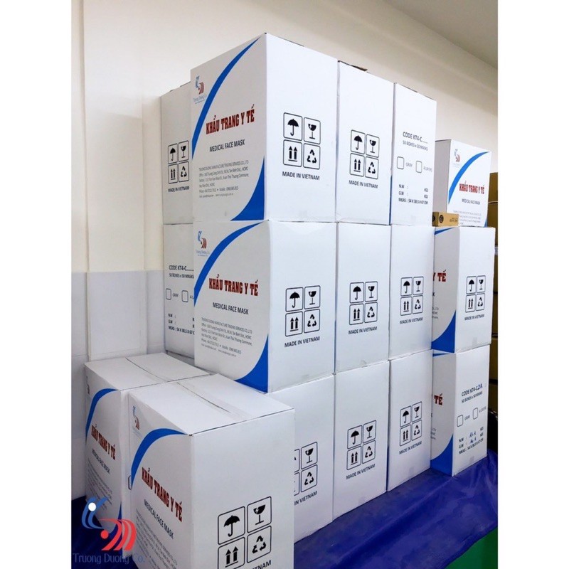 Khẩu trang y tế 4 lớp kháng khuẩn Trường Dương. Hộp 50 cái. Khẩu trang y tế kháng khuẩn. | BigBuy360 - bigbuy360.vn
