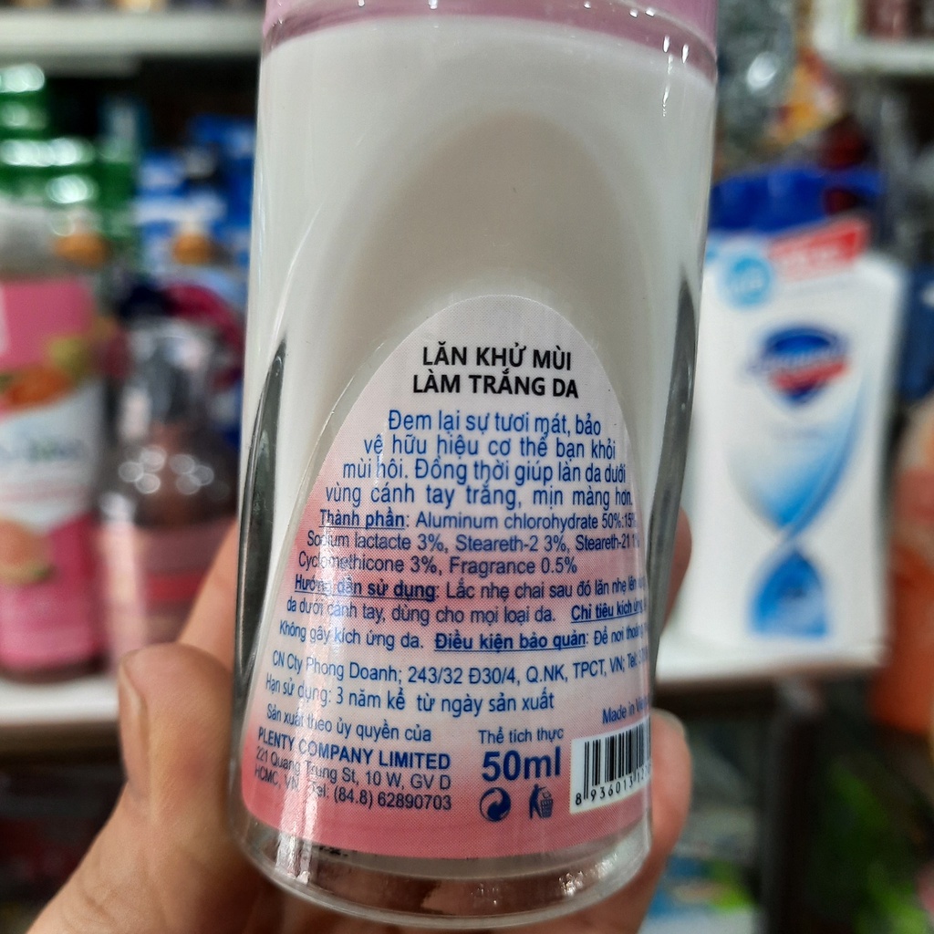 Lăn khử mùi làm trắng da Raole 50ml