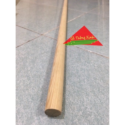 Thanh gỗ tròn phi 3cm dài 75cm bằng gỗ thông láng mịn đẹp phù hợp làm chân bàn, trang trí, chế cháo vật dụng trong nhà